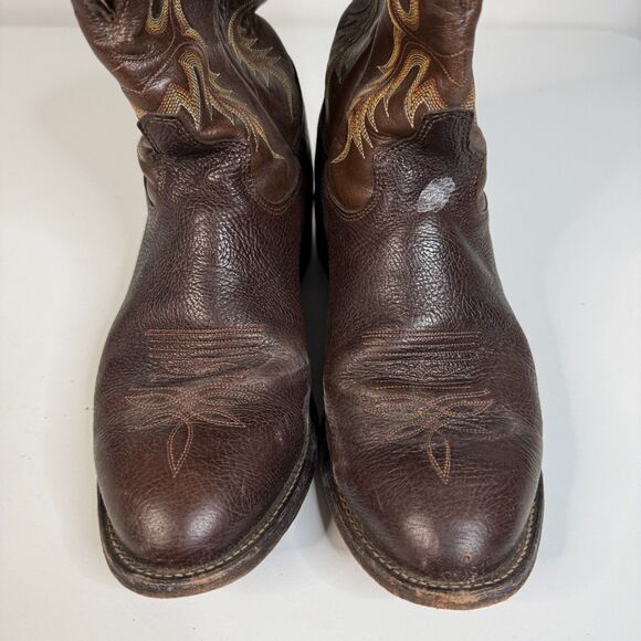 Tony Lama Boots Mens US 9.5D Brown Stockman CT2032 Cowboy Western Leather main image 4